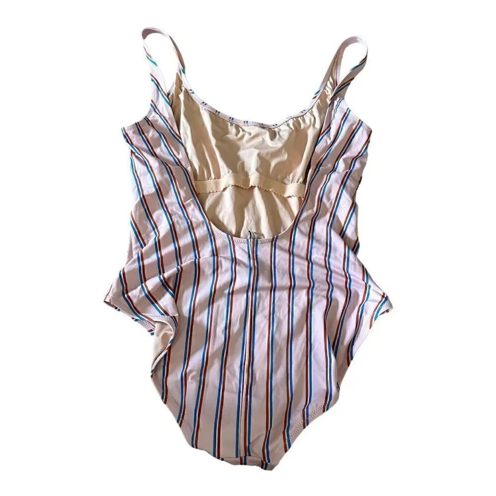 Madewell | Second Wave Tank One-Piece Swimsuit in Paseo Stripe| XL